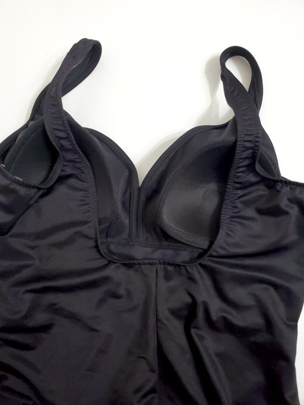 Magicsuit Miraclesuit Abby One-Piece Beaded Swimsuit 14 Black Stretch Beach Pool - Picture 7 of 11